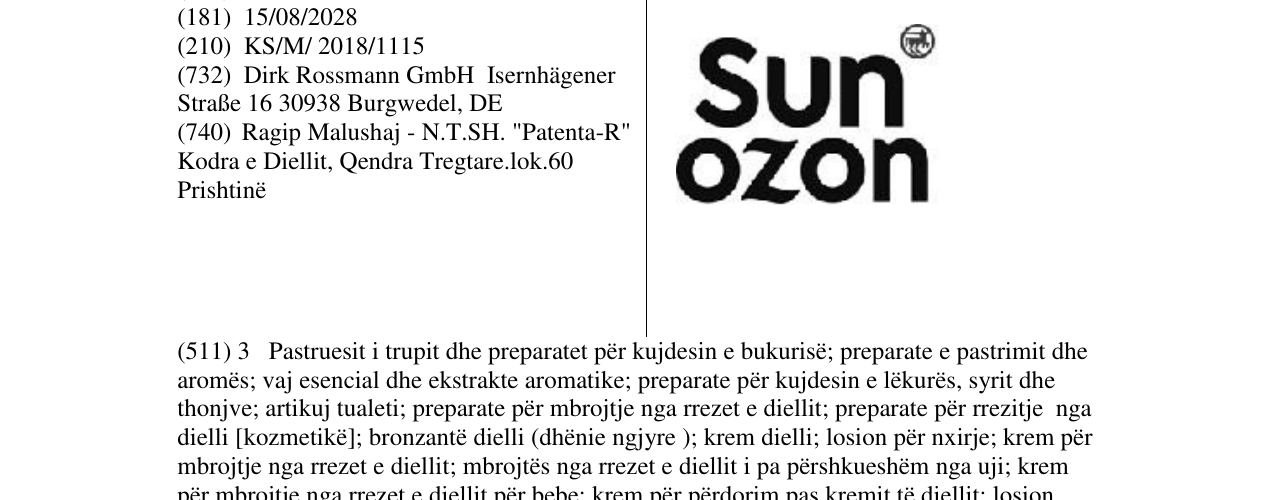 Zëri i markës Markë figurative në buletin