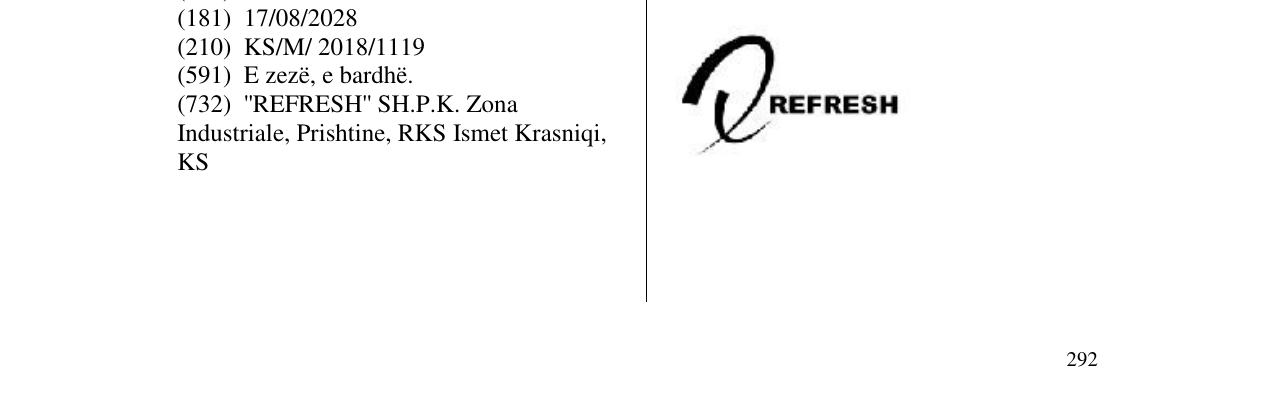 Zëri i markës Markë figurative në buletin