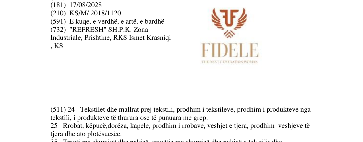 Zëri i markës Markë figurative në buletin