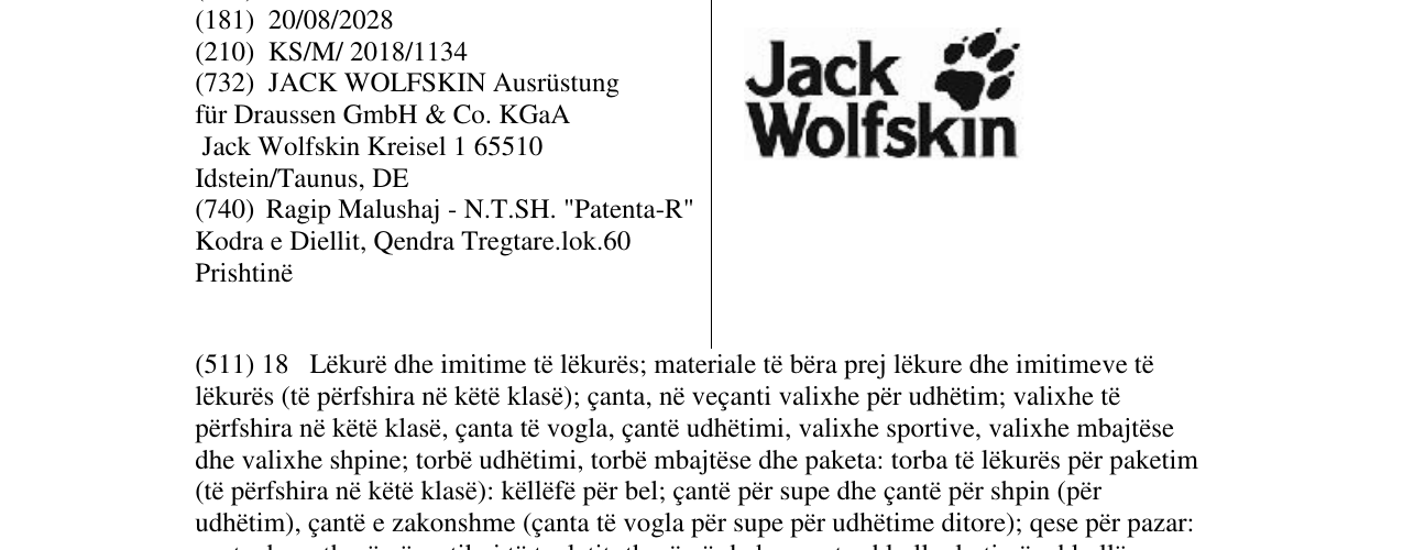 Zëri i markës Markë figurative në buletin