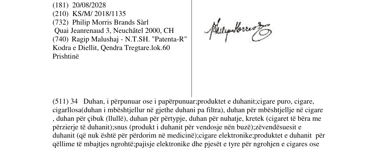 Zëri i markës Markë figurative në buletin