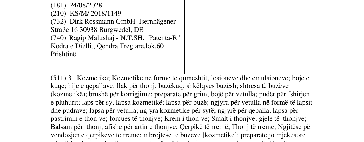 Zëri i markës Rival de Loop në buletin