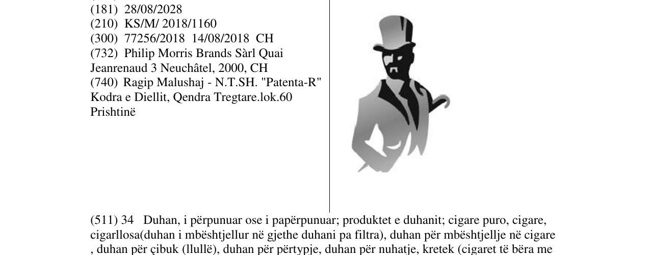 Zëri i markës Markë figurative në buletin