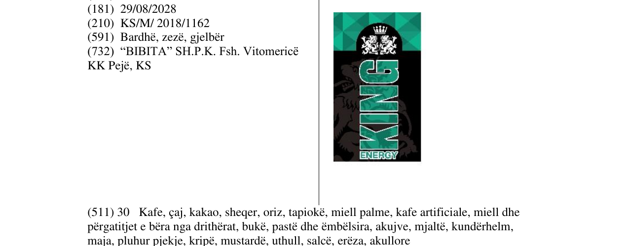 Zëri i markës Markë figurative në buletin
