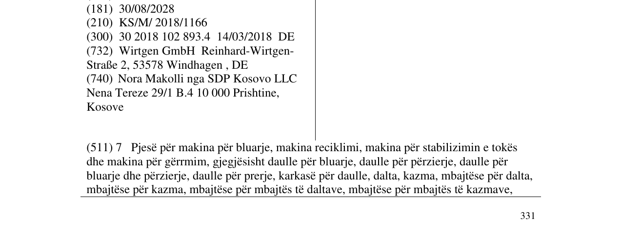 Zëri i markës DURAFORCE në buletin