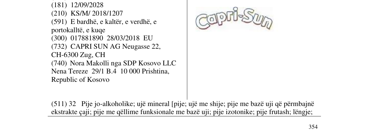 Zëri i markës Markë figurative në buletin