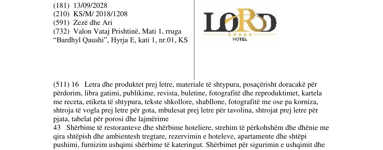 Zëri i markës Markë figurative në buletin