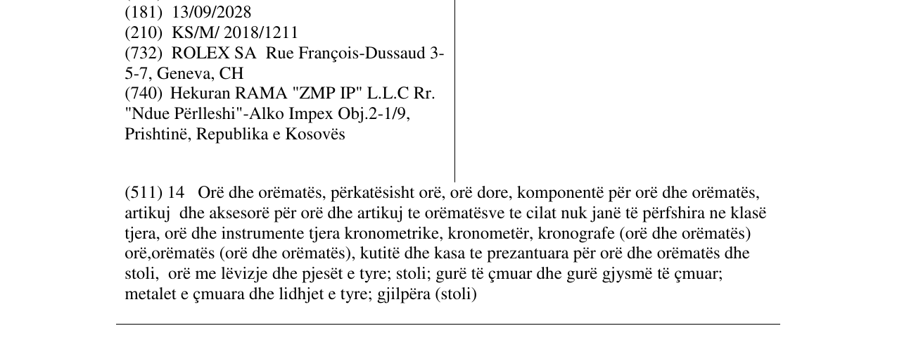 Zëri i markës EVEROSE në buletin
