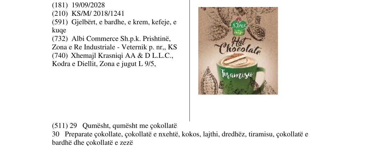 Zëri i markës Markë figurative në buletin