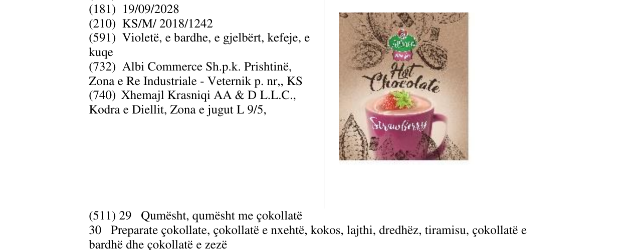 Zëri i markës Markë figurative në buletin