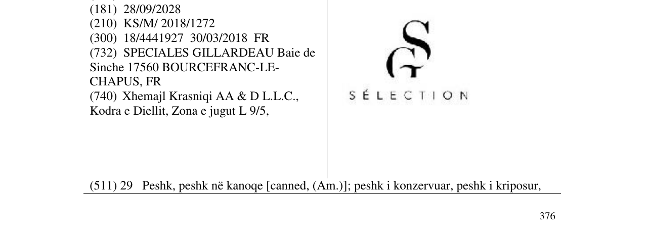 Zëri i markës Markë figurative në buletin