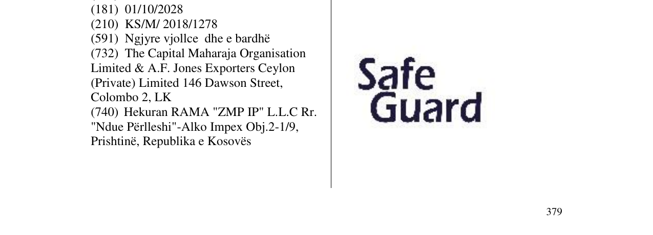 Zëri i markës Safe Guard në buletin