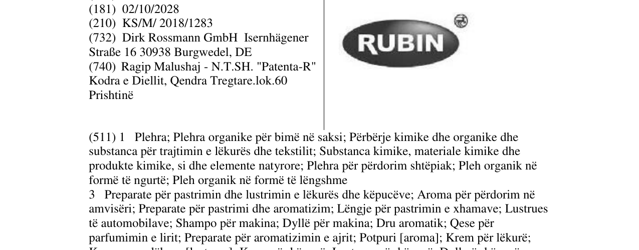 Zëri i markës Markë figurative në buletin