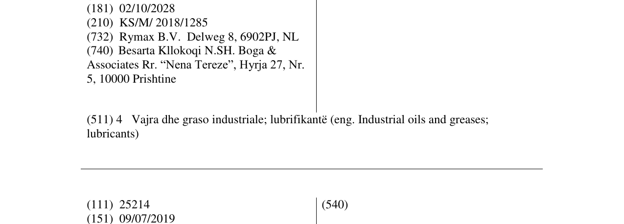 Zëri i markës RYMAX në buletin