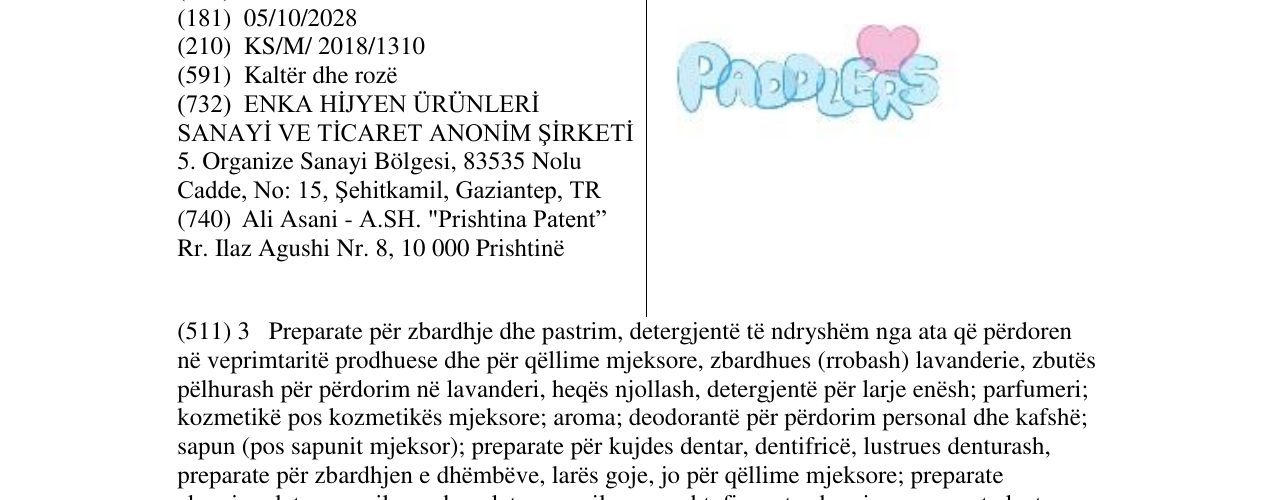 Zëri i markës PADDLERS në buletin