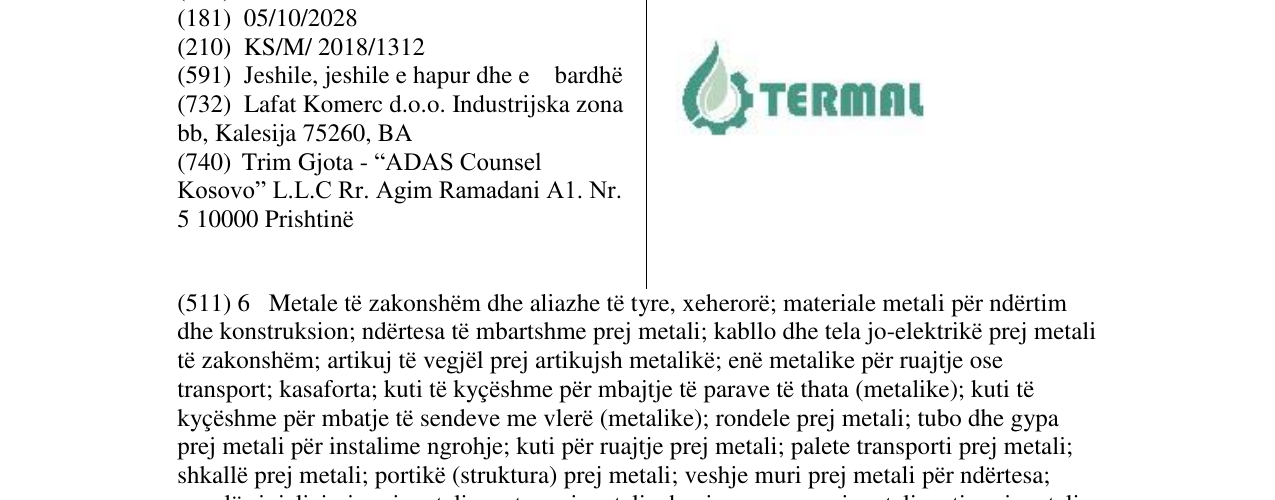 Zëri i markës TERMAL në buletin