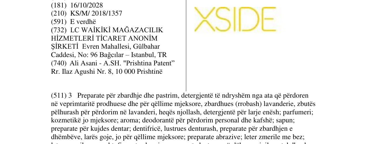 Zëri i markës XSIDE në buletin