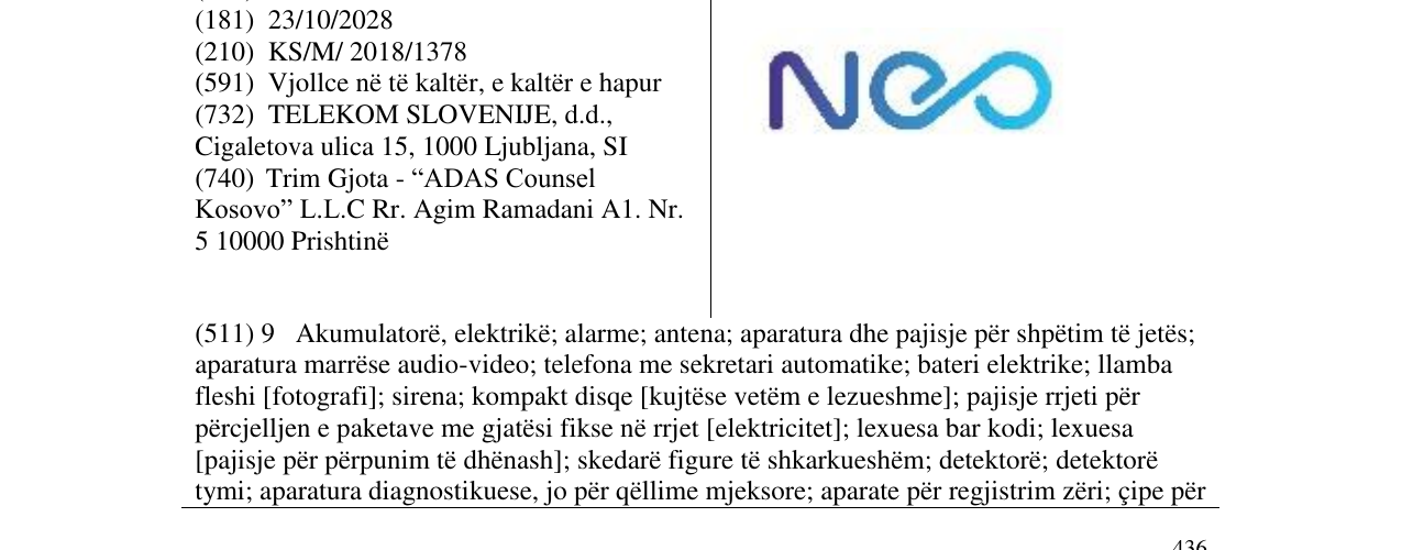 Zëri i markës NEO në buletin