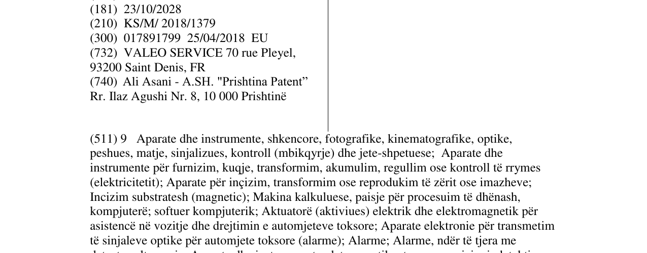Zëri i markës RESCUER në buletin