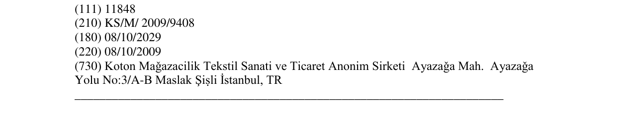 Zëri i markës KOTON në buletin