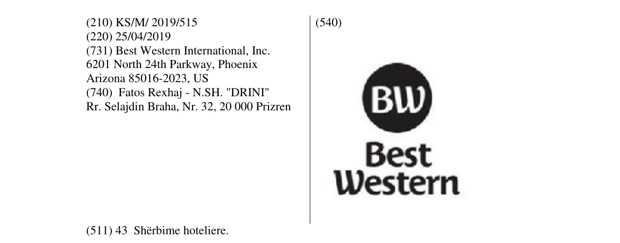 Zëri i markës Best Western në buletin