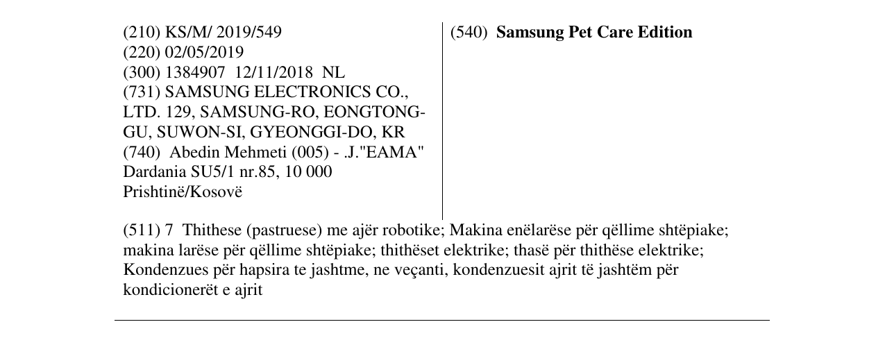 Zëri i markës Samsung Pet Care Edition në buletin