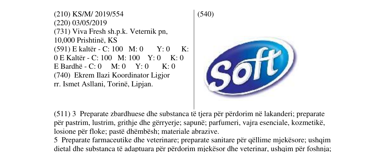 Zëri i markës Soft në buletin