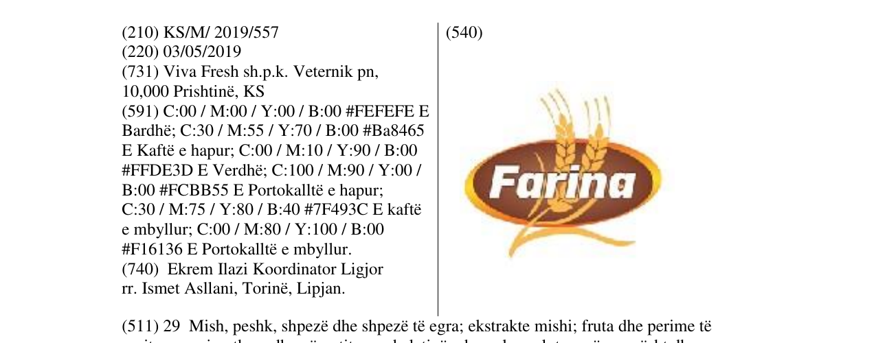 Zëri i markës Markë figurative në buletin