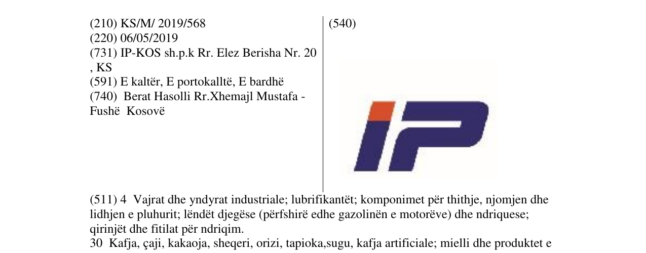 Zëri i markës IP në buletin