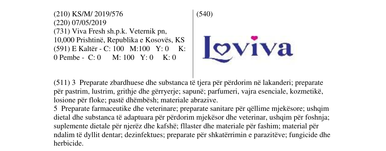 Zëri i markës Loviva në buletin