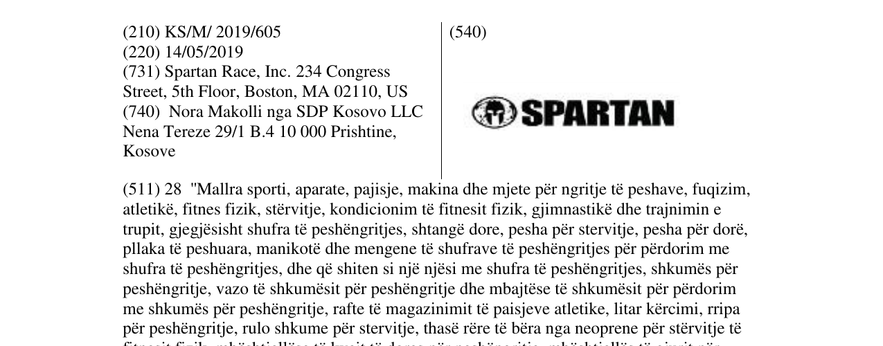 Zëri i markës SPARTAN në buletin