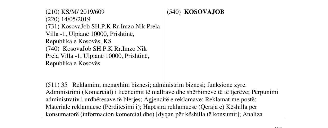 Zëri i markës KOSOVAJOB në buletin