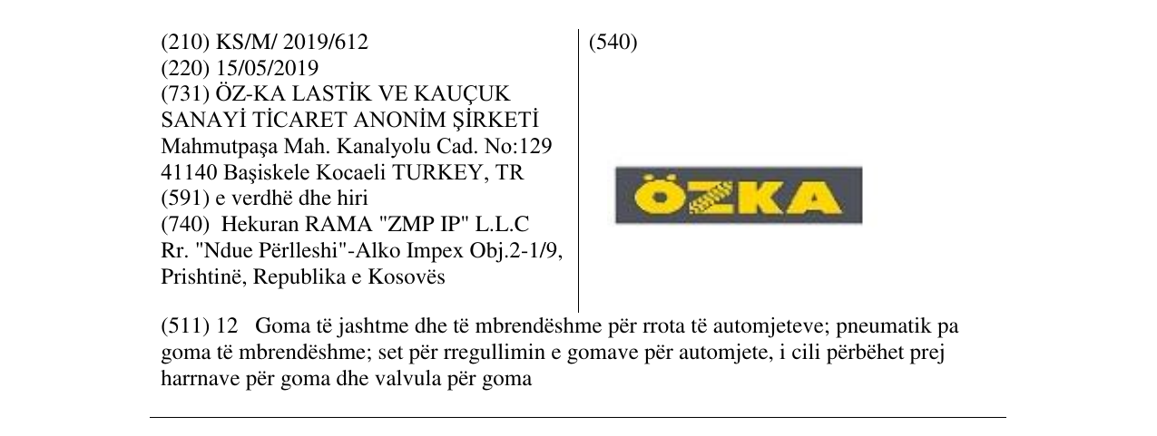 Zëri i markës OZKA në buletin