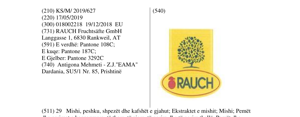 Zëri i markës RAUCH në buletin