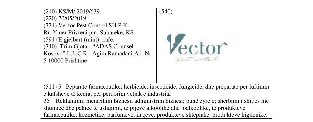 Zëri i markës Vector Pest Control në buletin