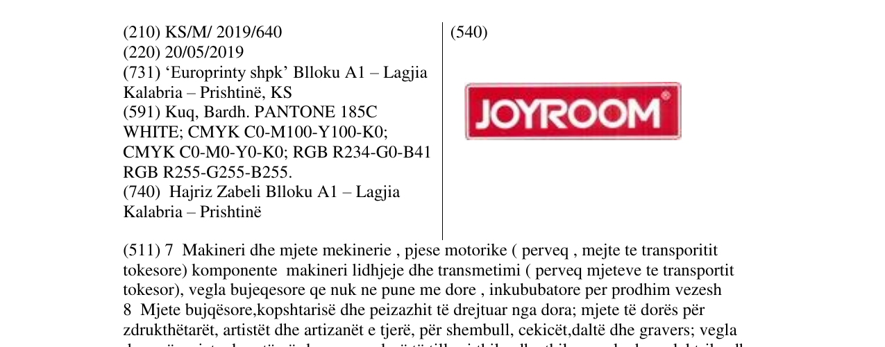 Zëri i markës JOYROOM në buletin