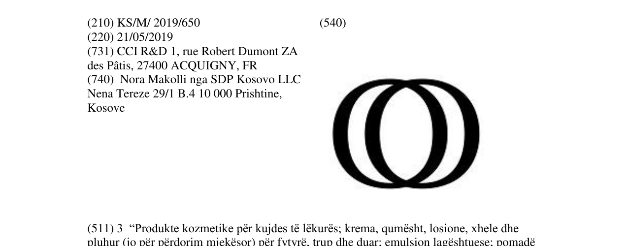 Zëri i markës Markë figurative në buletin