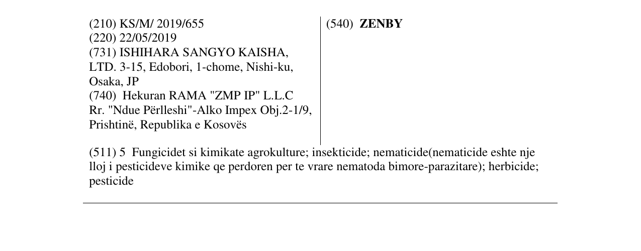 Zëri i markës ZENBY në buletin