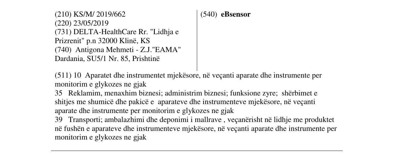 Zëri i markës eBsensor në buletin