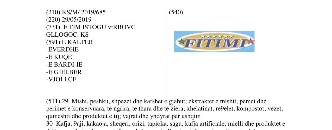 Zëri i markës FITIMI në buletin