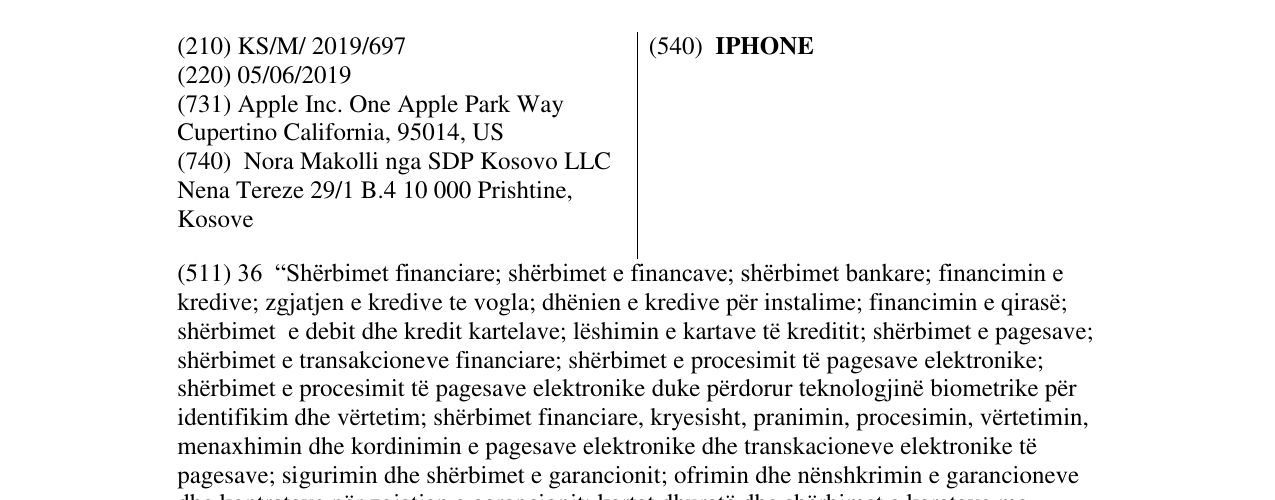 Zëri i markës IPHONE në buletin