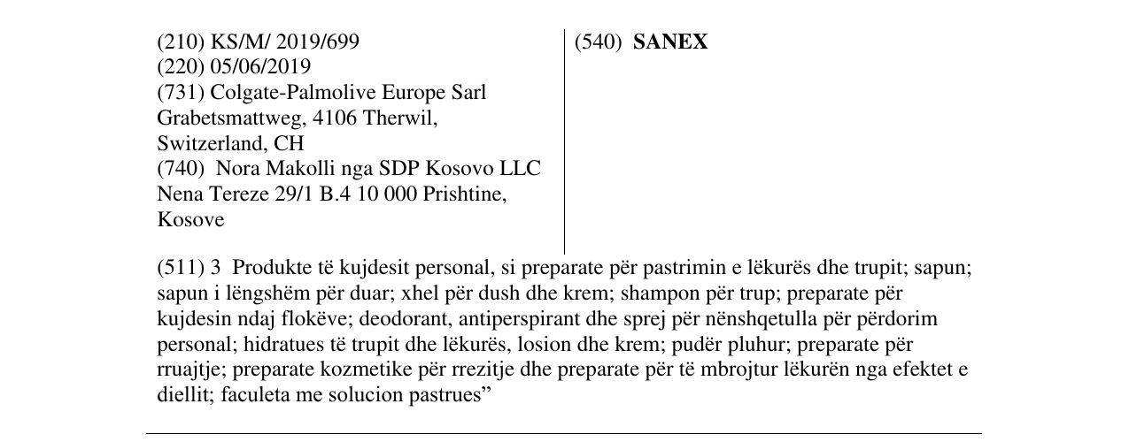 Zëri i markës SANEX në buletin