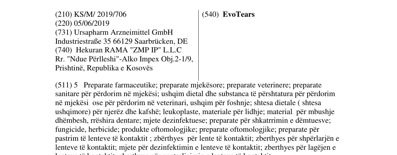 Zëri i markës EvoTears në buletin
