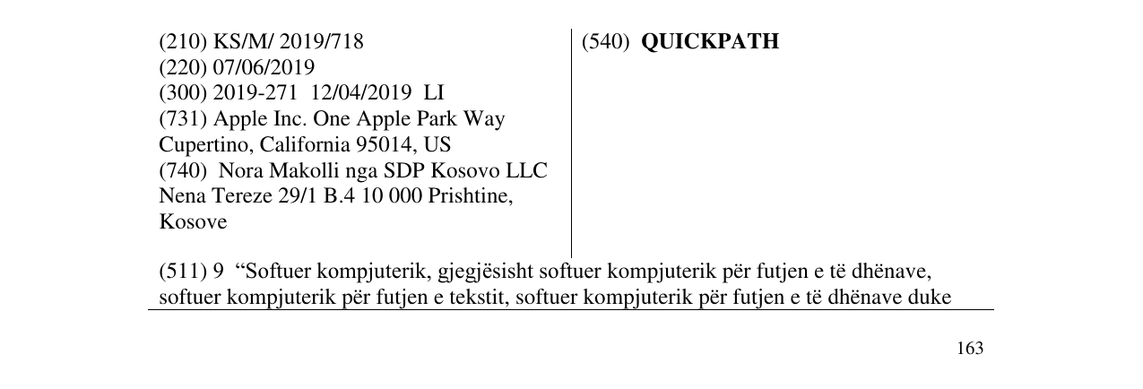 Zëri i markës QUICKPATH në buletin