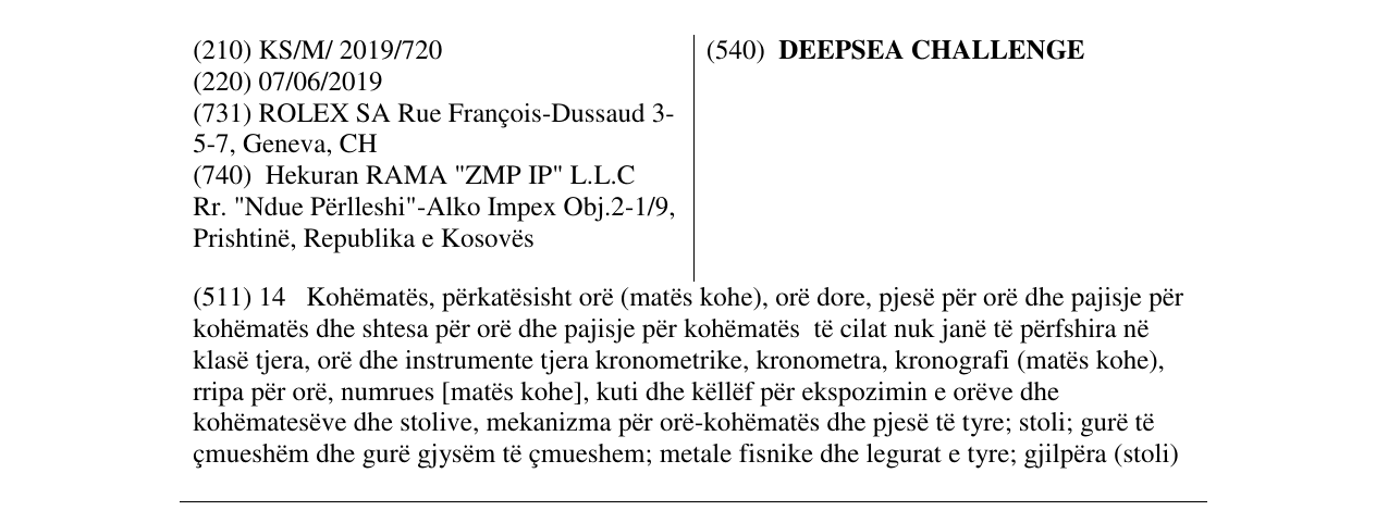 Zëri i markës DEEPSEA CHALLENGE në buletin