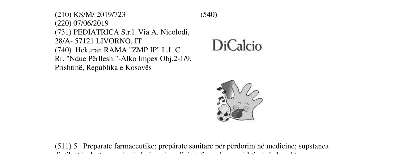 Zëri i markës DiCalcio në buletin