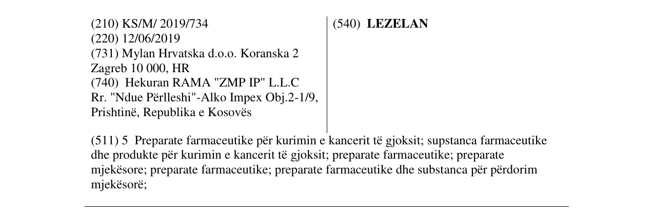 Zëri i markës LEZELAN në buletin