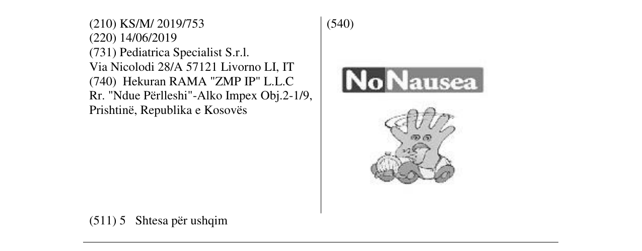 Zëri i markës NoNausea në buletin
