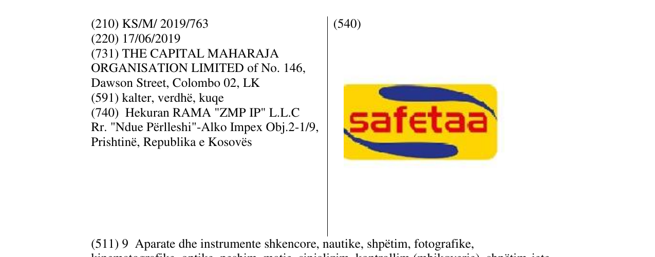 Zëri i markës safetaa në buletin