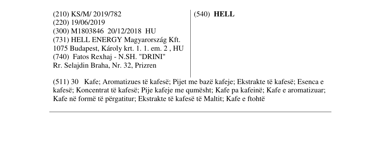 Zëri i markës HELL në buletin